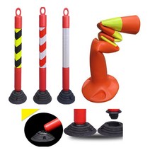 탄력봉 조립식 탄력봉 빛반사 규제봉, 1번120cm(흰색)