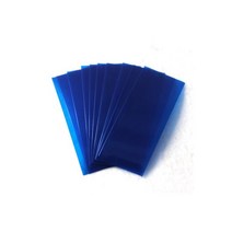 20/50/100pcs 18650 Lipo 배터리 랩 PVC 열 수축 튜브 Precut 너비 29.5mm x 72mm 절연 필름 보호 케이스 팩 슬리브, 200pcs, clear Blue
