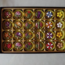 송화버섯 다식(24구)-상견례선물 고급선물 친환경 버섯 볶은가루와 천연꿀 전국 요리대회 금상, 일중다식(24구/단색), 1개