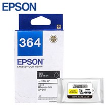엡손 EPSON 정품잉크 T364 Expression Home XP245   항균물티슈, 1개, 정품_T364170 검정