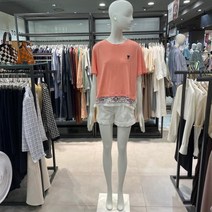 ZOOC 주크 밑단 블라우스 배색티셔츠 Z202MSM035