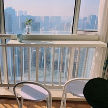 발코니 테이블 테라스 티타임 커피 평상 식탁 창틀, 120x28 화이트