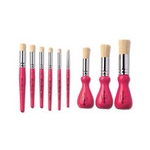 화홍 스텐실붓 낱자루, W-3호