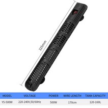 어항온도계 Aquarium Submersible Heater Fish Tank LCD Display Digital Adjustable Water Heating Rod Co, 04 500w_01 EU Plug