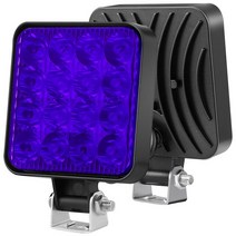 주간주행등 써치등 자동차 LED 바 48w 16LED 작업 조명 슈퍼 브라이트 포드 트럭 오프로드 트랙터 스포트라이트 12v/24v 운전 안개 램프 1 개, 한개옵션1, [04] Blue