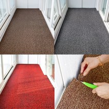 [제일매트]현관 발코니 매장 사무실 업소용 바닥 출입구 DIY 현관코일매트 베란다 발코니, 두께2cm/브라운(일반형)/130cmX1cm, 1개
