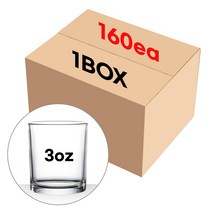 캔들 용기 투명 글라스 3온스 160개 (1BOX)