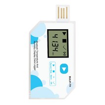 자기온습도기록계 온습도 기록용지 기록지 블루투스 온도 습도 디스플레이 데이터 로거 14400 포인트 60 일 IP67 일회용 레코더 가정용 LCD 포함 747EA 4, 01 1 pc