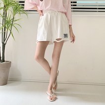핏앤제이 ㅡ 라엘후 컷팅 데미지 밴딩 반바지