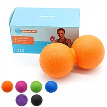 스트레칭 지압볼 듀얼 종이케이스포장 싱글 마사지볼 땅콩볼, 싱글볼_블랙