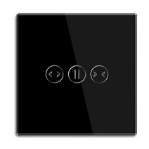 자동커튼 BSEED 스마트 커튼 스위치 전동 Google 홈 Alexa Echo 무선 제어 블루 백라이트 5A, [01] EU 표준, [02] Black