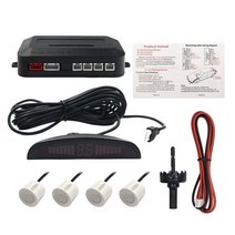 포터후방센서 사각지대 후진음 지게차후방감지기 LED 디스플레이 자동 주차 센서 백업 레이더 감지기 4 무, 02 WHITE