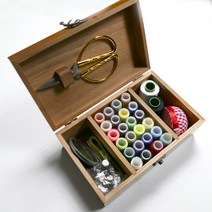 원목 바느질 반짇고리 바느질 봉제 옷수선 손바늘 세트01, 민들레