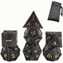 DND 금속 주사위 세트 D&D 다면체 주사위 세트 던전 앤 드래곤 주사위 롤플레잉 MTG RPG 테이블 게임 주, 단일옵션