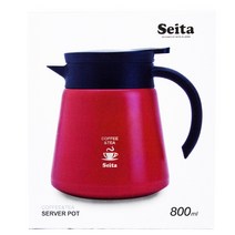 세이타 커피 앤 티 서버 포트 800ml-레드, 레드, 1개