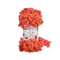 손가락 뜨개질 원사-52 색상 옵션-쉬운 뜨개질-꼬치 없음-바늘 없음-9 미터 100gr - Alize Puffy - Blanket-Rug, (1254)619