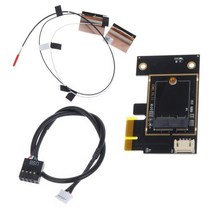 라우터 모뎀 네트워크카드 M.2 Wifi 카드 어댑터 PCIE PCIE 1X M2 NGFF 무선 카드 w 블루투스 호환 케이블 AX200 K1KF, with Built-in