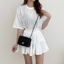 VANANA2 여성 루즈 반팔티+치마반바지 투피스 꾸안꾸 코디세트