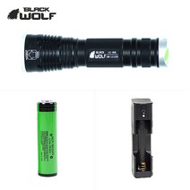 블랙울프 LC-858 자전거라이트 세트 캠핑랜턴 LED 라이트 손전등 후레쉬 18650, 기본세트, 2600mAh, 블랙