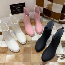 락피쉬 레인부츠 국내 생산 컬러 여성 장화 숏 로웬 린넨 부츠 미들 가벼운 어른