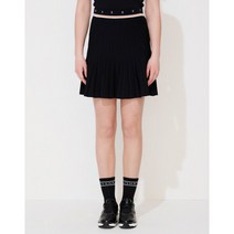 [헤지스 골프 여성] [22SS] HWSK2B312BK HPLEATS블랙 니트 플리츠 A라인 스커트