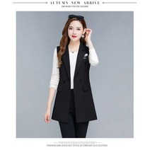 정장넥 베스트 코트 여 봄 슬림핏 베스트 조끼