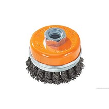 walter 13g304 매듭 연선 컵 브러시 - 3인치 탄소강 브러시, 3x m14 x 2.0, 주황색