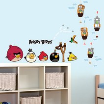 현대시트 신학기 아이방 학생방 꾸미기 데코 시트지 포인트 스티커, 39_APS-61001 앵그리버드 1