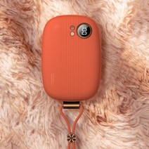 충전식손난로 미니 휴대용 전기 핸드 워머 10000mah USB 모바일 파워 뱅크 겨울용 히터, 3.빨간
