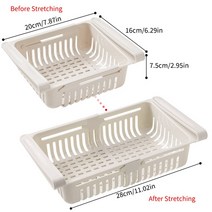 냉장고 개폐식 플라스틱 보관 상자 정리함 서랍 컨테이너 선반 과일 계란 음식 트레이 주방 액세서리, [01] Beige