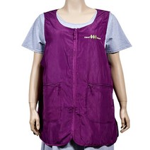 가벼운방수원단 시장 식당 지퍼앞치마 유니폼 주머니 과일 가게 아줌마 편한 간편, FREE, 녹색