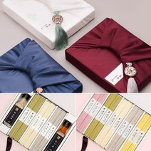 [쇼핑백포함] 노리개 실크 보자기포장 잔치엔 오색국수 멀티세트 답례품 추석 명절 선물 결혼 웨딩답례 소규모돌잔치 칠순잔치, 멀티세트(잔치엔국수6조+천일염+함초)