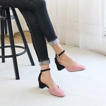 홍대언니 여성 메리제인 미들힐 펌프스 CB53B217(5cm)