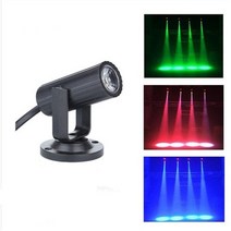 RGB 1W Led 무대 스포트라이트 경량 휴대용 램프 360 도 소프트 파티 댄스 플로어 스포트 라이트 디스코 D, 01 Black shell RGB