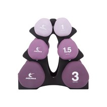 아이워너 네오프렌 삼각아령 1kg x 2p + 1.5kg x 2p + 3kg x 2p + 아령거치대 세트, 3세트