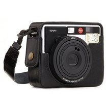 MegaGear MG1294 Ever Ready 가죽 카메라 케이스 가방 보호 커버 Leica Sofort Instant용 검정색 160878, Black