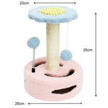 고양이 원목 캣타워고양이 나무 타워 등반 프레임 가구 Sisal 키티 산악인 집에 대 한 게시물 긁적 발톱 3, 04 Pink