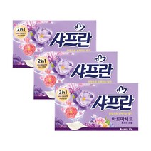 샤프란 아로마 시트 섬유 유연제 간편한 티슈형 후레쉬드림, 3개, 30매