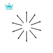 휴이온 매직트랙패드 웹툰그리기패드 웹툰장비 huion pn05a pw517 그래픽 태블릿 드로잉 스타일러스 용 펜촉 강력한 호환성 교체 펜촉 10 개몫, 검은색