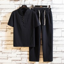 POMTOR 남성 브이넥 개량 생활한복 절복 법복