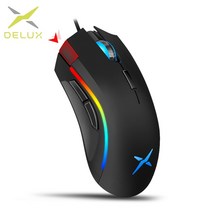 스타크래프트마우스 서든어택 버티컬 손목보호 Delux M625 A3050 RGB 백라이트 게임용 마우스 4000 DPI 1000Hz 보고율 7 프로그래밍 가능한 버튼 205, 협동사