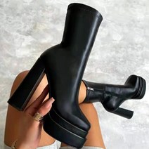 웨스턴 부츠 카우보이 코디 워커 여성 플랫폼 청키 힐 디자이너 신발 오토바이 사이드
