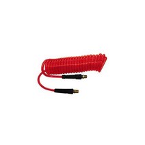 Interstate Pneumatics 872172 주간 폐렴 HR34010 14인치 10피트 NPT 회전 피팅 리코일 레드 폴리우레탄 호스