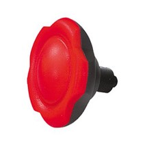 Kipp 03190-11056 Thermoplastic/Steel Novo·Grip Indexing Plunger M10x1 Thread Metric 50 mm Diamete, 1, Traffic Red Color, Size 1, 52
