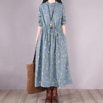도니와 여성 차이나카라 앞단추 플라워원피스 롱원피스 봄원피스 예쁜원피스 화사한원피스 엄마원피스 꽃무늬원피스 편한원피스 직장인원피스 엄마원피스 데일리룩 데이트룩 가을원피스