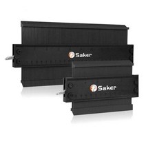 Saker 윤곽 게이지 프로필 도구 조정 가능한 잠금 정확하게 복사 모양 복사기 DIY Handyman Construction Marke Ruler, Black, 10INCH