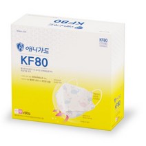 애니가드 꿈꾸는 고래 웰빙 황사 마스크 뉴 프리미엄 소형 KF80, 50개입, 6개