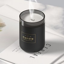 신생아 아기 가습기 280ml 캔들 무드등 미니 usb, 블랙