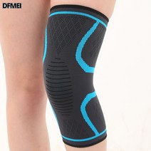 DFMEI 스포츠 니트 무릎 보호대 통기 운동 보호대, 하나, 네이비 M
