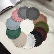 도일리 실리콘 컵받침 1p(11color), 스카이블루